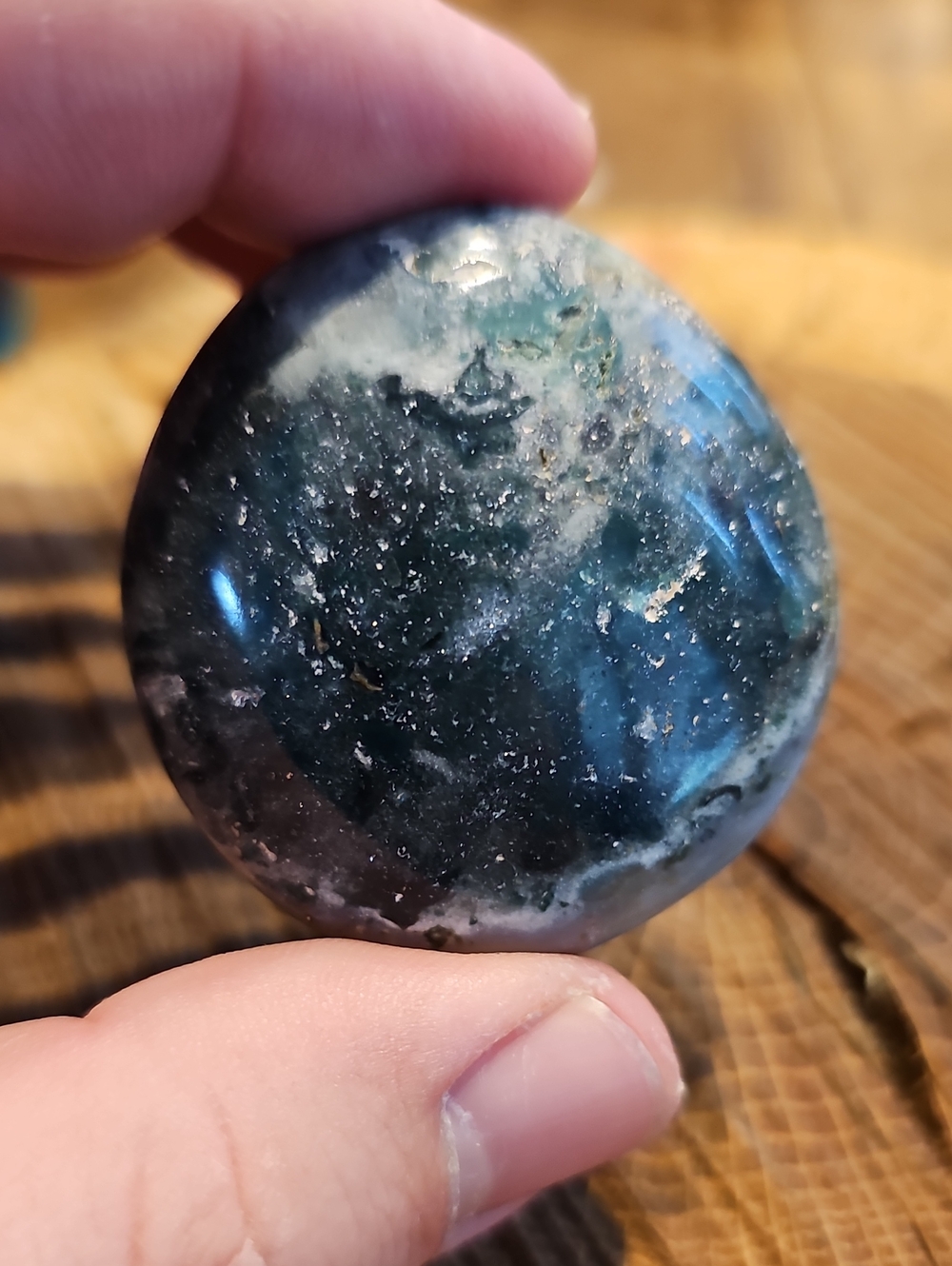 Rare Ocean Jasper Palm Stone from Madagascar!